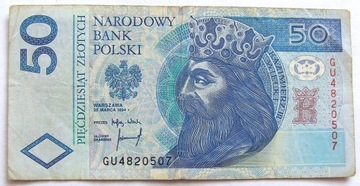 50 złotych 1994 seria GU Polska