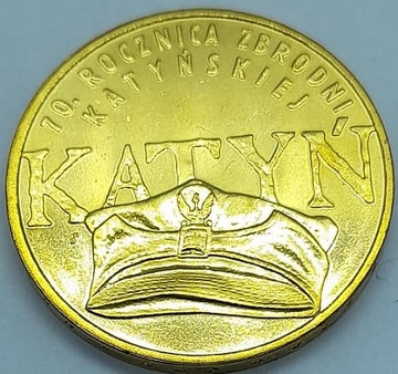 Moneta 2 zł 70. rocznica zbrodni katyńskiej 2010