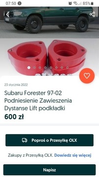 Podniesienie zawieszenia subaru forester 