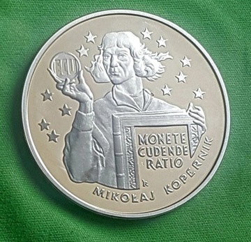 Mikołaj Kopernik, 20zł moneta lustrzana, srebrna 