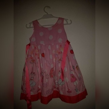 Śliczna różowa sukienka roz. 3 lata (98)