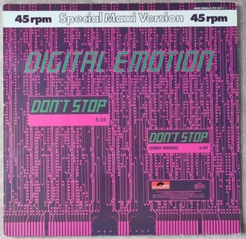 Digital Emotion - Don't Stop   MAXI ITALO DISCO 
