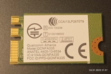 KARTA WIFI+ BLUETOOTH ATHEROS 04X6022 QCNFA335