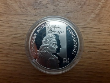 10 ZŁOTYCH, Stanisław August Poniatowski, 2005, Ag