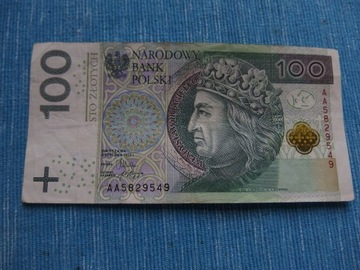 Banknot 100 zł AA