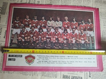 Plakat Manchester United lata 70-te Polska gazeta