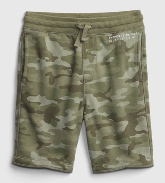 GAP dresowe spodenki bermudy moro camo 12 13 lat