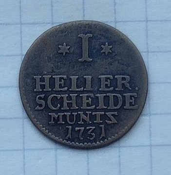 (716) Niemcy Hesja-Kassel 1 halerz 1731