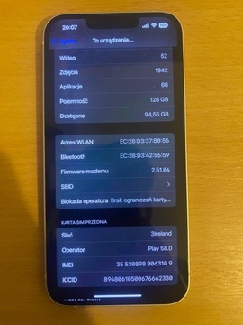 iPhone 14 128gb biały 