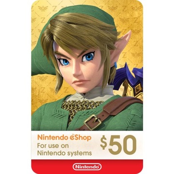 Nintendo eShop doładowanie 50$ USA