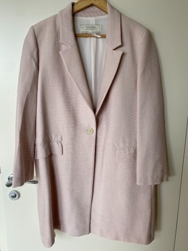 Zara Basic różowy płaszcz w rozmiarze L. NOWY.