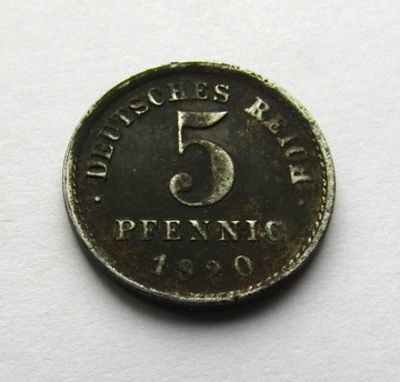 5 pfennig 1920E, Cesarstwo Niemieckie