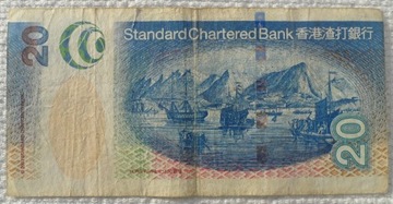 HongKong $20 dolarów 2013 SCB Zatoka Żaglowce 1850