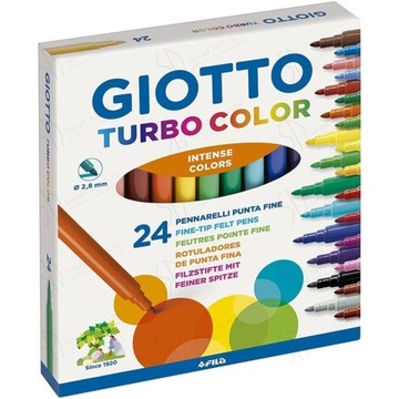 Flamastry do kolorowania GIOTTO TURBO COLOR 24 szt