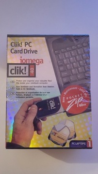 NOWY napę IOMEGA CLIK! 40MB PC Card Drive + 2 nośniki