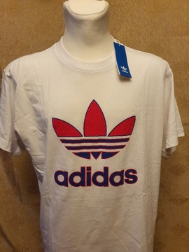 Koszulka męska Adidas kolorowe logo Rozmiar XL 