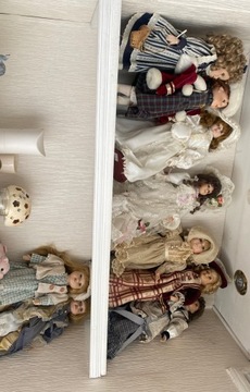 Porcelanowe lalki 9 sztuk z Anglii