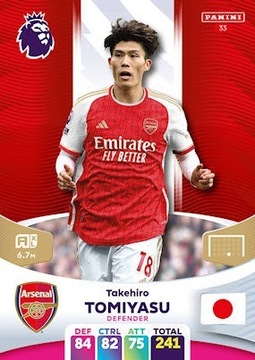 Tomiyasu 33 Karta Panini Premier League 2024