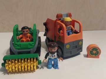 Lego duplo czyszczarka ulic + śmieciarka pojazdy