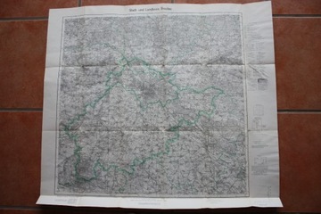 Wroclaw , mapa Breslau  1936