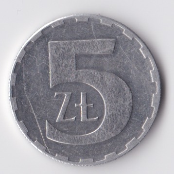 5 złotych z 1990, aluminium