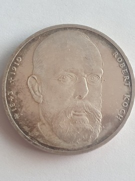 10 mark.Robert Koch srebro 625 15,5g.32,5mm.