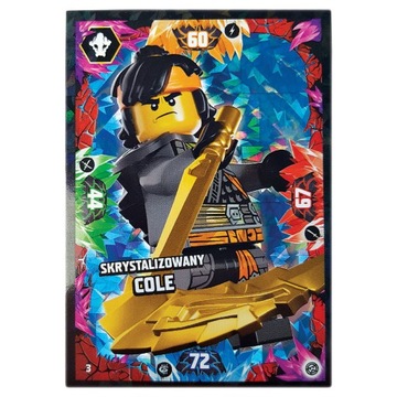 Karta LEGO Ninjago S8 nr 3 Skrystalizowany COLE 