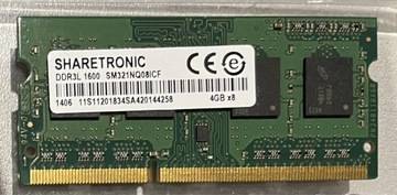 Pamięć RAM DDR3L SHARETRONIC SM321NQ08ICF 4 GB