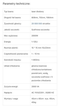 Laser diodowy EOS ice platina 