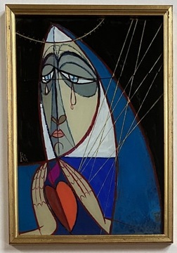 Kazimierz PODSADECKI (1904-1970), obraz na szkle
