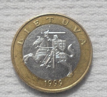 Litwa II Republika 2 lity litai 1999 Ładne