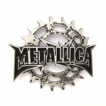 metalowa klamra  pas Metallica Ninja Star zębatka