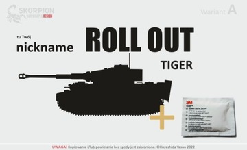 WoT TIGER, naklejka 20,5 x 10,5/12,0 (cm)