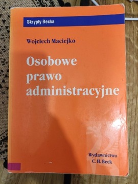 Osobowe prawo administracyjne Wojciech Maciejko 