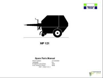 Katalog części PRASA DEUTZ FAHR MP 121