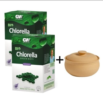 Zestaw 2 x Chlorella Green Ways BIO + szkatułka !