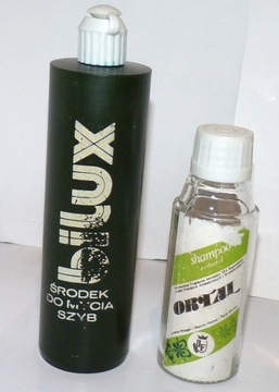 Środek do mycia szyb BILUX + butelka po szamponie 