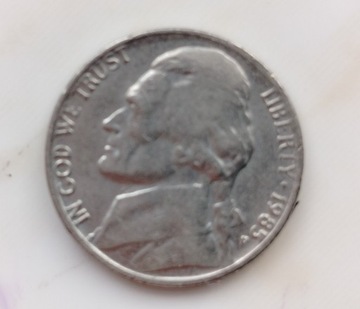 5 centów,1985r USA, Odwrotka.