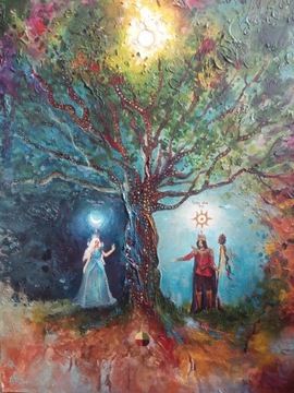 Malarstwo tradycyjne "Alchemiczne zaślubiny"