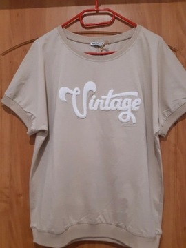 Nowa bluzka Megi l/xl beżowa lato Vintage