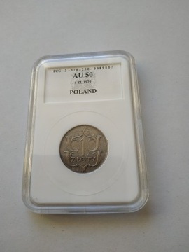 1 złoty 1929 r  grading wyprzedaż