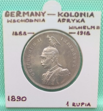 1 Rupia 1890 - PRUSY - WILHELM II - SREBRO