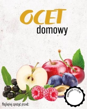 10 sztuk naklejki foliowe na domowe produkty OCET