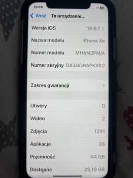 iPhone XR biały 64 GB