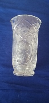 kryształowy wazon z czasów prl szklany stary retro