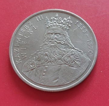 Moneta 100zł 1987 r. Kazimierz III Wielki.