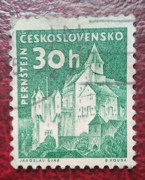 Znaczek Czechosłowacja 30 h  Pernštejn 