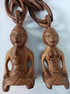 Łańcuch ślubny/Fertility/Vintage/African Art/wood