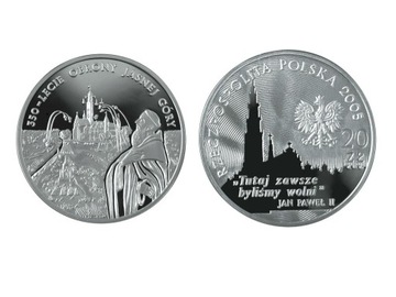 Moneta srebrna 20 zł 350-Lecie Obrony Jasnej Góry