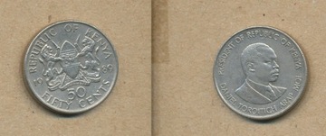 KENIA 50 cents centów 1989 r.